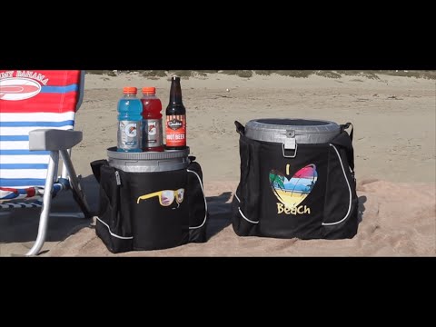
                  
                    Load and play video in Gallery viewer, 32 Can Cooler on All Terrain Trolley
                  
                